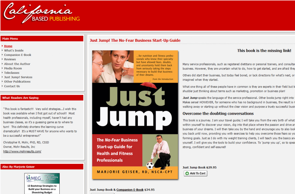 "Just Jump" - publishing page