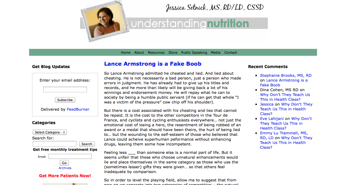 Jessica Setnick Understanding Nutrition Blog