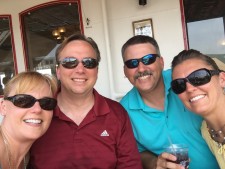 Melissa, Mark, Blake and Kirsten enjoying the riverboat tour