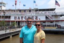 Blake and Kirsten before the riverboat tour