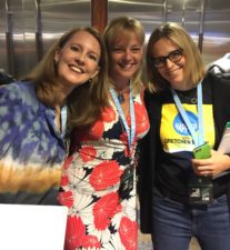 Gretchen, Melissa and Elizabeth at Podcast Movement in Chicago, July 2016