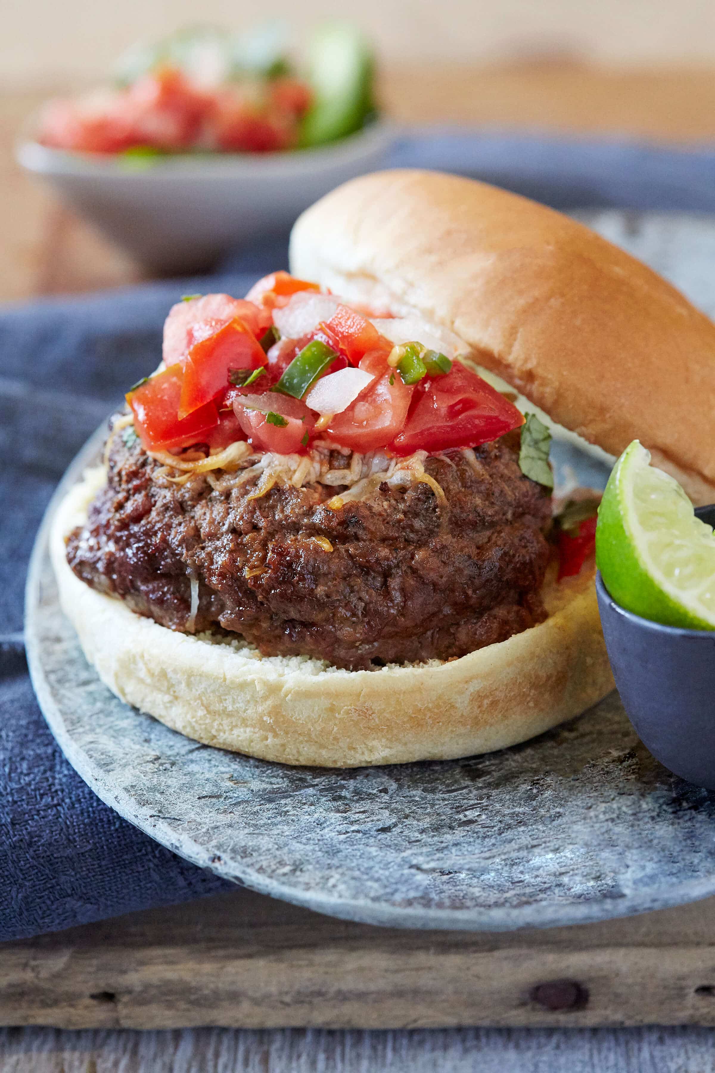 cheesy jalapeno pepper-stuffed burgers from the beef FNCE event