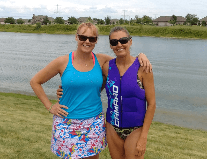 At Kirsten’s waterski competition in July