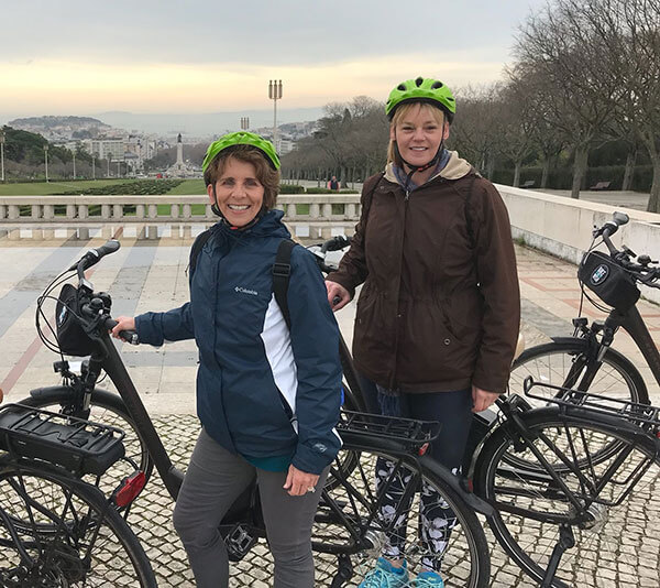 Jill Weisenberger and Melissa Dobbins in Lisbon