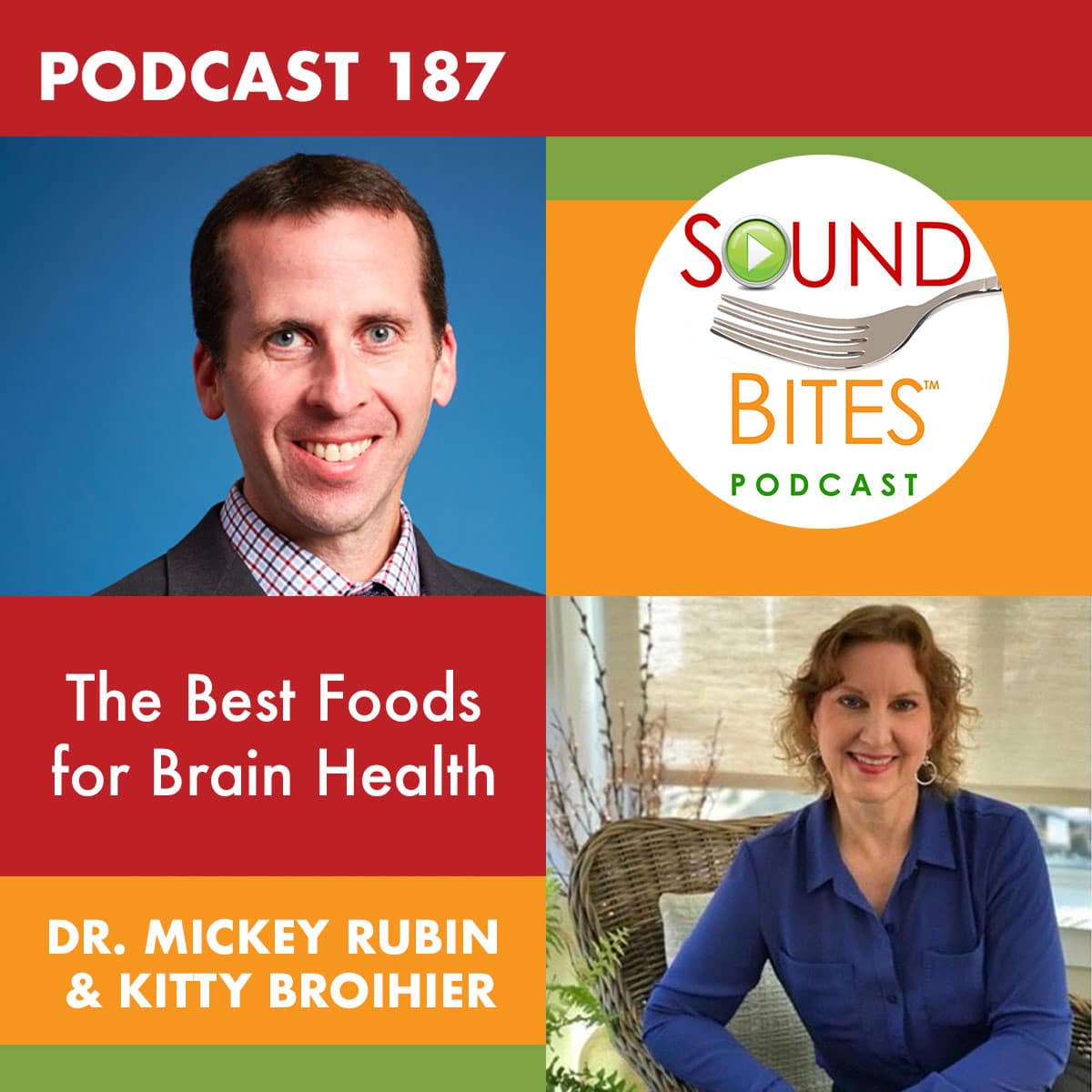 Podcast Episode 187: The Best Foods for Brain Health – Dr. Mickey Rubin and Kitty Broihier