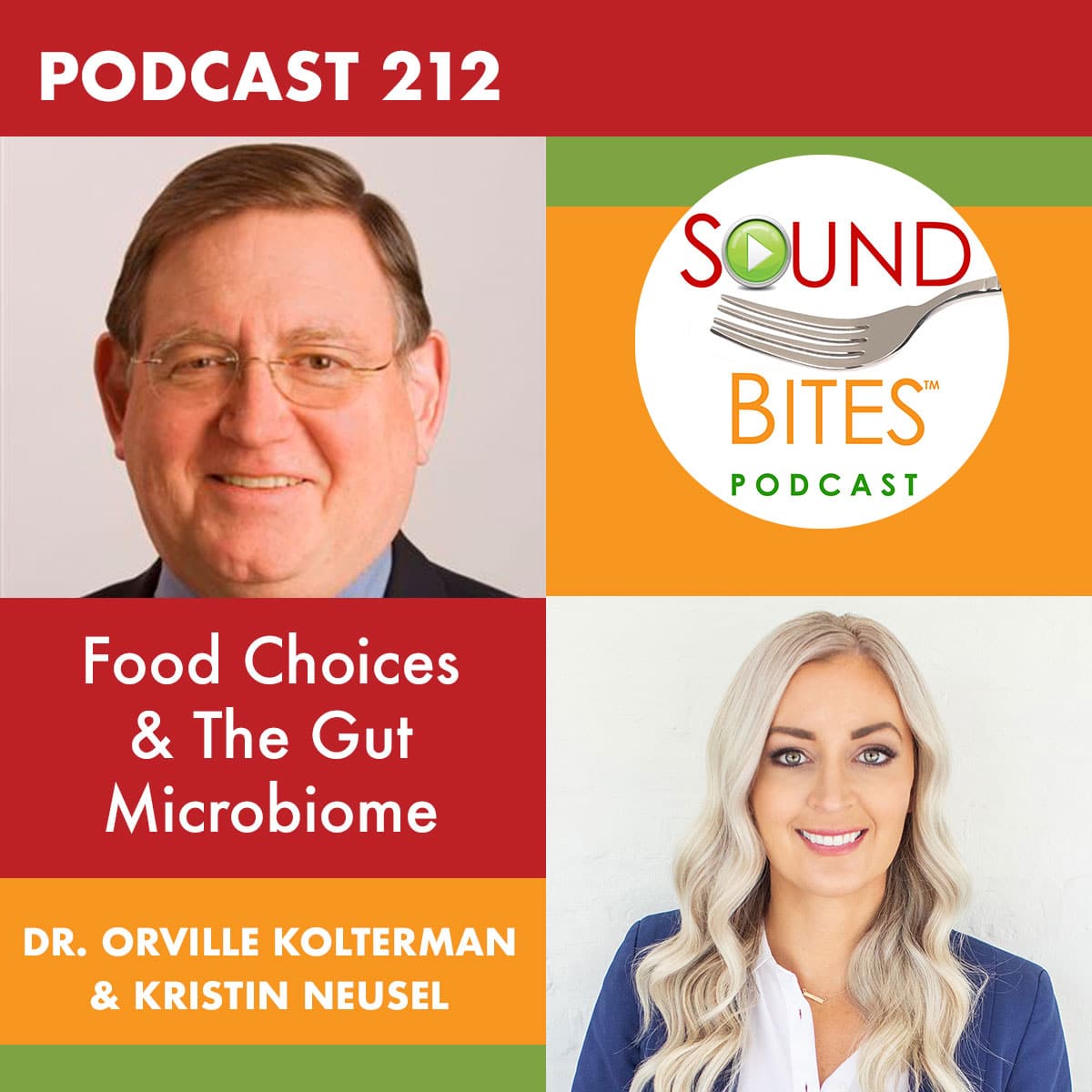 Podcast Episode 212: Food Choices & the Gut Microbiome: Managing Chronic Diseases Takes Guts – Dr. Orville Kolterman and Kristin Neusel
