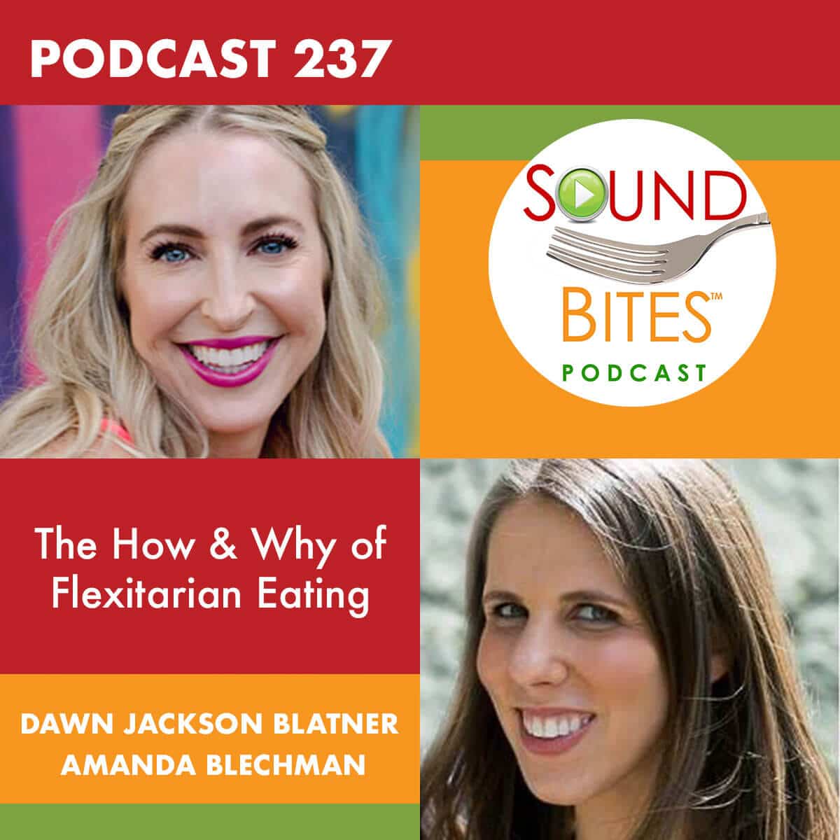 Podcast Episode 237: The How & Why of Flexitarian Eating – Dawn Jackson Blatner & Amanda Blechman